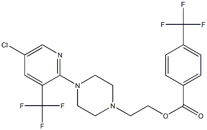 2-{4-[5-chloro-3-(trifluoromethyl)-2-pyridyl]piperazino}ethyl 4-(trifluoromethyl)benzoate Struktur