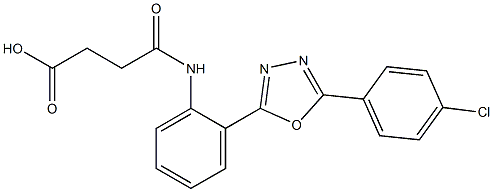 4-{2-[5-(4-chlorophenyl)-1,3,4-oxadiazol-2-yl]anilino}-4-oxobutanoic acid Struktur