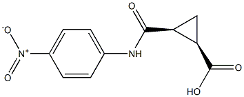 (1R,2S)-2-[(4-nitroanilino)carbonyl]cyclopropanecarboxylic acid Struktur