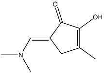 5-[(dimethylamino)methylidene]-2-hydroxy-3-methylcyclopent-2-en-1-one Struktur