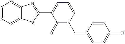 3-(1,3-benzothiazol-2-yl)-1-(4-chlorobenzyl)-2(1H)-pyridinone Struktur