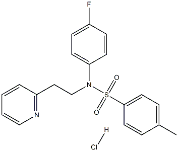 N1-(4-fluorophenyl)-N1-[2-(2-pyridyl)ethyl]-4-methylbenzene-1-sulfonamidehydrochloride Struktur