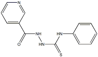 N1-phenyl-2-(3-pyridylcarbonyl)hydrazine-1-carbothioamide Struktur