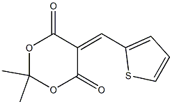 2,2-dimethyl-5-(2-thienylmethylidene)-1,3-dioxane-4,6-dione Struktur