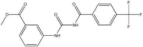 methyl 3-[({[4-(trifluoromethyl)benzoyl]amino}carbonyl)amino]benzoate Struktur