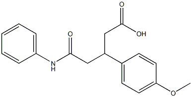 5-anilino-3-(4-methoxyphenyl)-5-oxopentanoic acid Struktur