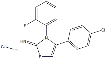 4-(4-chlorophenyl)-3-(2-fluorophenyl)-2,3-dihydro-1,3-thiazol-2-imine hydrochloride Struktur