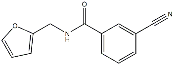 3-cyano-N-(2-furylmethyl)benzamide Struktur