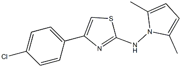 N2-(2,5-dimethyl-1H-pyrrol-1-yl)-4-(4-chlorophenyl)-1,3-thiazol-2-amine Struktur