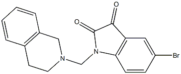 5-bromo-1-(1,2,3,4-tetrahydroisoquinolin-2-ylmethyl)indoline-2,3-dione Struktur