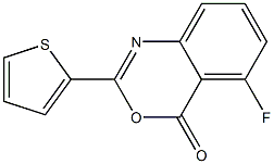 5-fluoro-2-(2-thienyl)-4H-3,1-benzoxazin-4-one Struktur