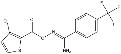 O1-[(3-chloro-2-thienyl)carbonyl]-4-(trifluoromethyl)benzene-1-carbohydroximamide Struktur