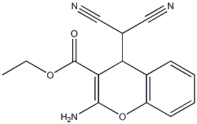 ethyl 2-amino-4-(dicyanomethyl)-4H-chromene-3-carboxylate Struktur