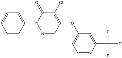 4-chloro-2-phenyl-5-[3-(trifluoromethyl)phenoxy]-2,3-dihydropyridazin-3-one Struktur