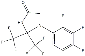 N1-[2,2,2-trifluoro-1-(2,3,4-trifluoroanilino)-1-(trifluoromethyl)ethyl]acetamide Struktur