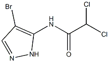 N1-(4-bromo-1H-pyrazol-5-yl)-2,2-dichloroacetamide Struktur