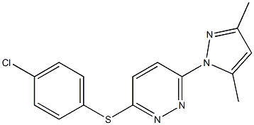 3-[(4-chlorophenyl)thio]-6-(3,5-dimethyl-1H-pyrazol-1-yl)pyridazine Struktur