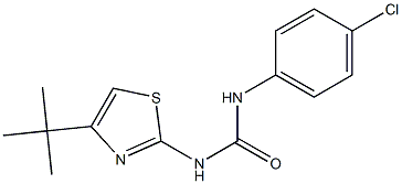 N-[4-(tert-butyl)-1,3-thiazol-2-yl]-N'-(4-chlorophenyl)urea Struktur