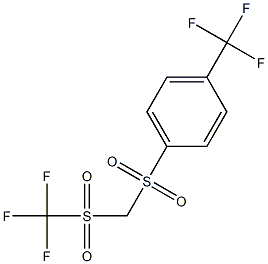 dioxo[4-(trifluoromethyl)phenyl]{[(trifluoromethyl)sulfonyl]methyl}-lambda~6~-sulfane Struktur