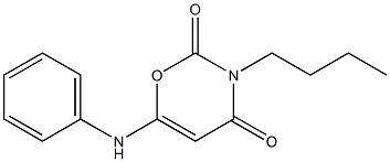 6-anilino-3-butyl-3,4-dihydro-2H-1,3-oxazine-2,4-dione Struktur