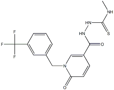 N-methyl-2-({6-oxo-1-[3-(trifluoromethyl)benzyl]-1,6-dihydro-3-pyridinyl}carbonyl)-1-hydrazinecarbothioamide Struktur