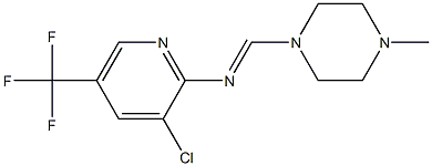 N2-[(4-methylpiperazino)methylidene]-3-chloro-5-(trifluoromethyl)pyridin-2-amine Struktur