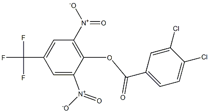 2,6-dinitro-4-(trifluoromethyl)phenyl 3,4-dichlorobenzoate Struktur