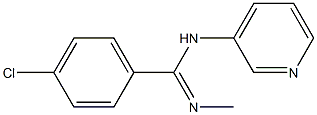 4-chloro-N'-methyl-N-(3-pyridinyl)benzenecarboximidamide Struktur