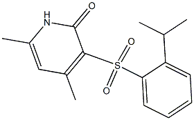 3-[(2-isopropylphenyl)sulfonyl]-4,6-dimethyl-2(1H)-pyridinone Struktur