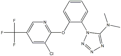 1-(2-{[3-chloro-5-(trifluoromethyl)-2-pyridinyl]oxy}phenyl)-N,N-dimethyl-1H-1,2,3,4-tetraazol-5-amine Struktur