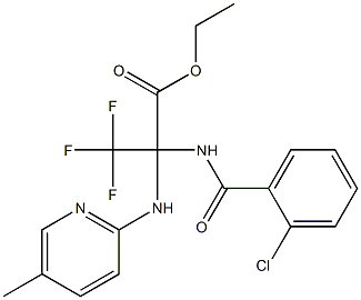 ethyl 2-[(2-chlorobenzoyl)amino]-3,3,3-trifluoro-2-[(5-methyl-2-pyridyl)amino]propanoate Struktur