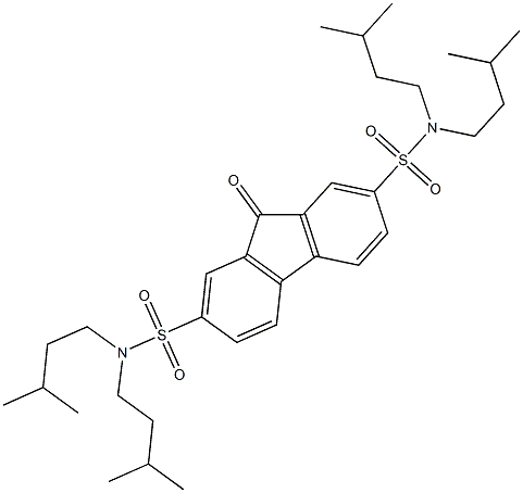 N2,N2,N7,N7-tetraisopentyl-9-oxo-9H-fluorene-2,7-disulfonamide Struktur