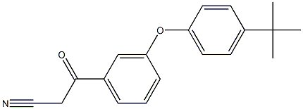 3-{3-[4-(tert-butyl)phenoxy]phenyl}-3-oxopropanenitrile Struktur