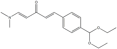 1-[4-(diethoxymethyl)phenyl]-5-(dimethylamino)-1,4-pentadien-3-one Struktur