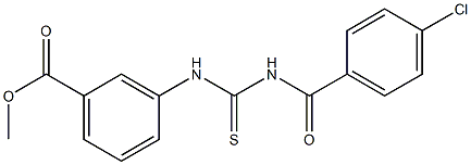 methyl 3-({[(4-chlorobenzoyl)amino]carbothioyl}amino)benzoate Struktur