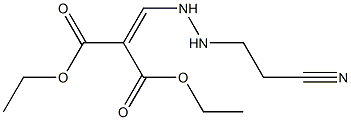 diethyl 2-{[2-(2-cyanoethyl)hydrazino]methylidene}malonate Struktur