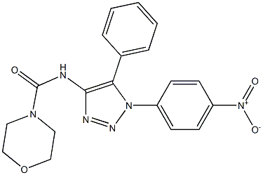 N4-[1-(4-nitrophenyl)-5-phenyl-1H-1,2,3-triazol-4-yl]morpholine-4-carboxamide Struktur