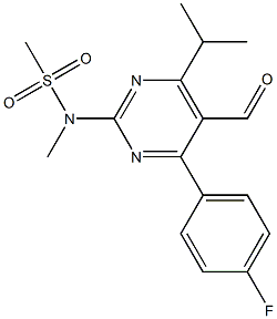 4-(4-FLUOROPHENYL)-6-ISOPROPYL-2-(N-METHYL-N-METHY SULPHONYLAMINO)-5- PYRIMIDINE CARBOXALDEHYDE Struktur