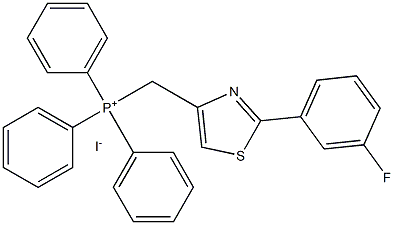 ((2-(3-fluorophenyl)thiazol-4-yl)methyl)triphenylphosphonium iodide Struktur