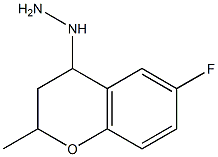 1-(6-fluoro-3,4-dihydro-2-methyl-2H-chromen-4-yl)hydrazine Struktur