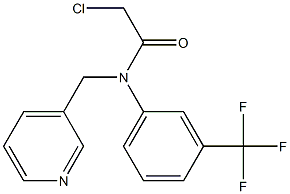 2-chloro-N-(3-(trifluoromethyl)phenyl)-N-((pyridin-3-yl)methyl)acetamide Struktur