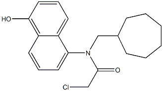 2-chloro-N-(cycloheptylmethyl)-N-(1-hydroxynaphthalen-5-yl)acetamide Struktur