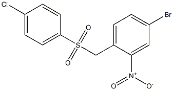 4-bromo-1-((4-chlorophenylsulfonyl)methyl)-2-nitrobenzene Struktur