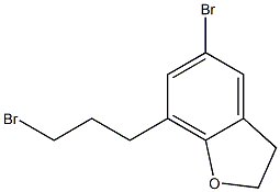 5-bromo-7-(3-bromopropyl)-2,3-dihydrobenzofuran Struktur