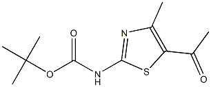 tert-butyl 5-acetyl-4-methylthiazol-2-ylcarbamate Struktur