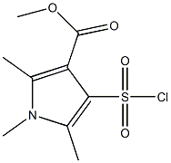 Methyl 4-(chlorosulphonyl)-1,2,5-trimethyl-1H-pyrrole-3-carboxylate Struktur