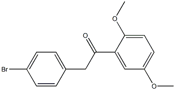 2-(4-bromophenyl)-1-(2,5-dimethoxyphenyl)ethanone Struktur