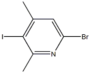 6-Bromo-2,4-dimethyl-3-iodopyridine Struktur