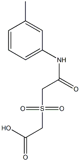 ({2-[(3-methylphenyl)amino]-2-oxoethyl}sulfonyl)acetic acid Struktur