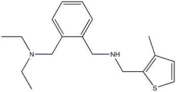 ({2-[(diethylamino)methyl]phenyl}methyl)[(3-methylthiophen-2-yl)methyl]amine Struktur